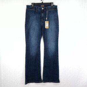 Porter Blue Delilah Bootcut Jeans Size 32 Dark Wash Slash Pockets